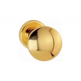 Pomolo su Rosetta Ottone Lucido art.3055630 Hoppe